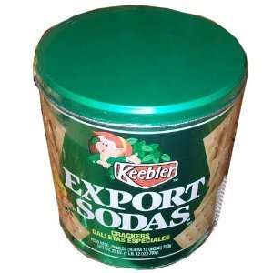 Keebler Export Sodas Crackers 28 ounce Collectors Tin  