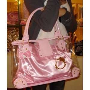   Multipurpose Pink Transparent Handbag/Tote Bag/Travel bag/Shopping Bag
