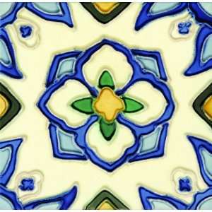  Hand Painted Deco Jirasol 6 x 6 Inch Ceramic Kitchen Wall Floor Tile 