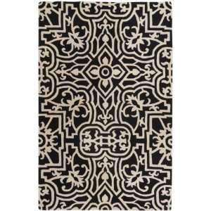   Black / Ivory Contemporary Rug Size Scatter 2 x 3