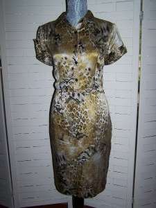Muse for Boston Proper Silk Snakeskin Print Dress 12  