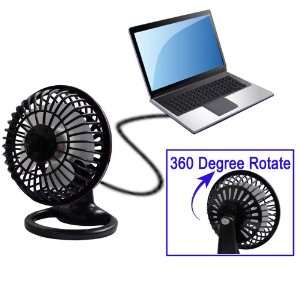  Plastic Mini USB Desk Fan, 360 Degree Rotate