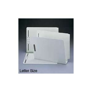  Gray/Green Pressboard Fastener Folders, End Tab, Letter 
