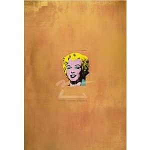 Andy Warhol 40W by 58H  Gold Marilyn Monroe CANVAS Edge #2 1 1/4 