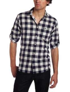  Fred Perry Mens Textured Gingham Shirt Clothing