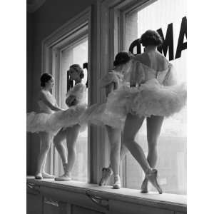 com Ballerinas on Window Sill in Rehearsal Room at George Balanchine 