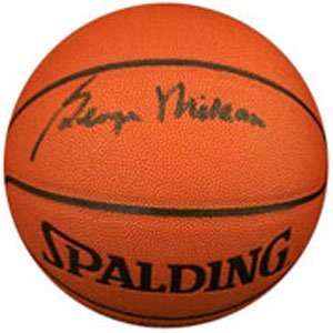 George Mikan Memorabilia Signed Spalding Indoor/Outdoor Basketball