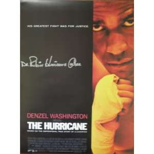  Hurricane Carter Signed Hurricane Movie Poster