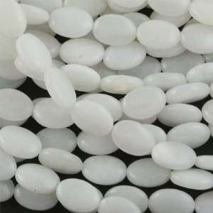  13mm White Snow Jade Oval Beads Arts, Crafts & Sewing
