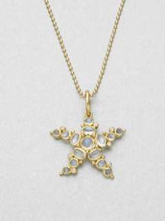 Temple St. Clair   Diamond Accented Blue Moonstone Sea Star 18K Gold 