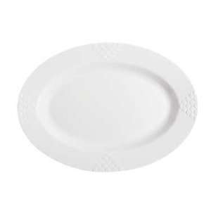 GET Milano White Melamine Oval Platter   17 x 12  