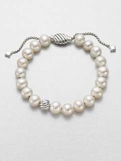 David Yurman   8MM White Pearl & Sterling Silver Bracelet