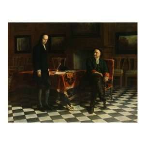 Tsar Peter I of Russia (Peter the Great) with his son Alexei Giclee 