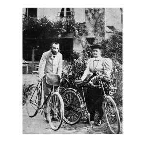  Pierre and Marie Curie with the bicycles on which they 