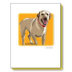  Yellow Labrador Retriever Running Note Card Box Set 