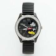 Disney Mickey Mouse Two Tone Simulated Crystal Expansion Watch