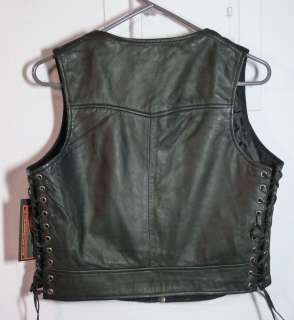   vest made by first manufacturing company soft drum dyed leather 0 8 1