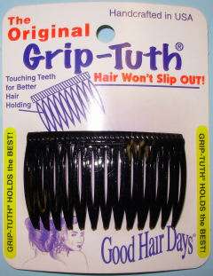 Good Hair Days Grip tuth Hair comb #414 Black 2 pack  