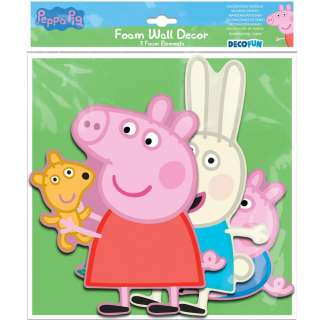PEPPA PIG FOAM ELEMENTS WALL DECOR. 3 PIECES NEW OFFICIAL  