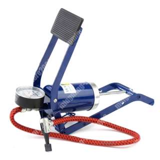 FOOT OPERATED AIR TIRE PUMP FOR BIKE BICYCLE W/ GAUGE  
