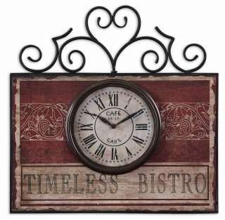 Timeless Bistro French Cafe Wall Clock 792977066638  