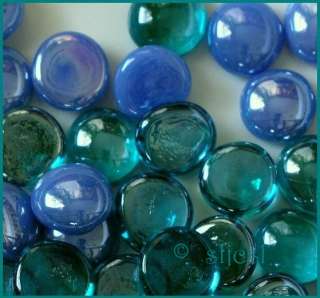 NeW SKY ASSORTMENT blue teal glass gems MOSAIC Tile  