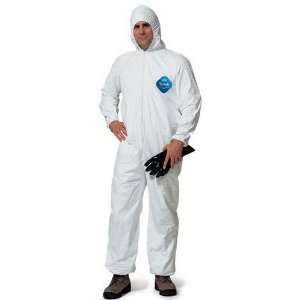  Disposable Elastic Wrist, Ankle & Hood White Tyvek Coverall Suit 