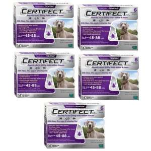  Certifect Large Dog Flea & Tick 45 88 lbs Purple 30 month 