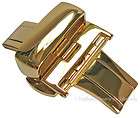 20mm Hadley Roma Gold Butterfly Deployment Clasp Deployant Watch Band 