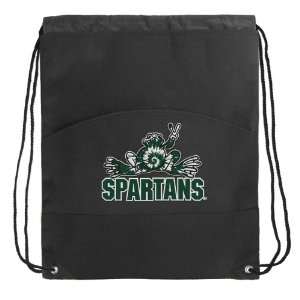   Michigan State Peace Frog Drawstring Backpack Bags