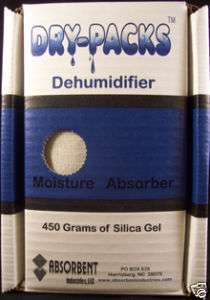 Dry Packs Dehumidifier Desiccant 450 Grm Silica Gel Gun  