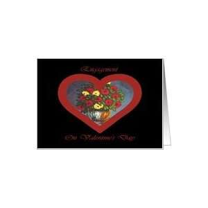  Engagement Party on Valentines Day Red Heart Card Health 