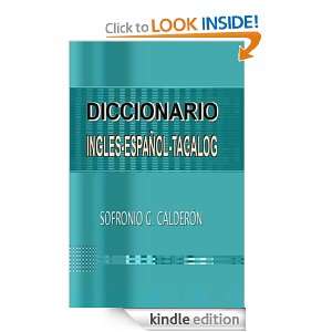 Diccionario Ingles Español Tagalog Sofronio G. Calderon  