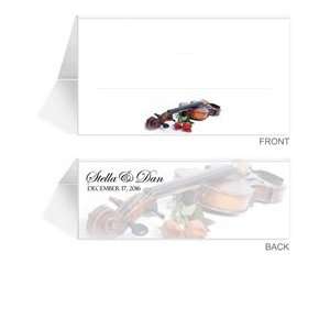  140 Personalized Place Cards   Violin Red Roses Office 