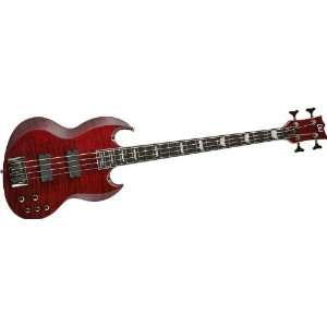  ESP LTD Viper 414 Electric Bass Guitar, See Thru Black 