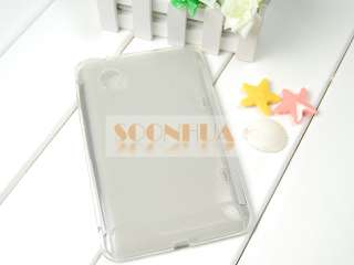 TPU Silicone Gel Skin Cover Case HTC Flyer Tablet White  