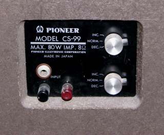 Pair Vintage Hi Fi Home Audio Speakers Pioneer CS 99 5 Way  