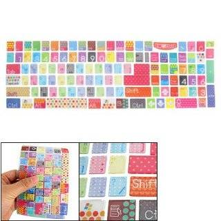 Colorful Dot Heart Start Sticker for Laptop Keyboard by uxcell