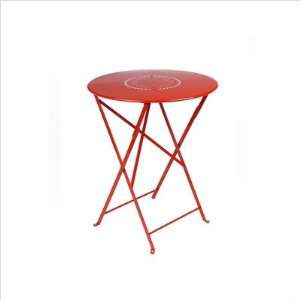  Bistro 24 Floreal Round Folding Table Color: Fjord Blue 