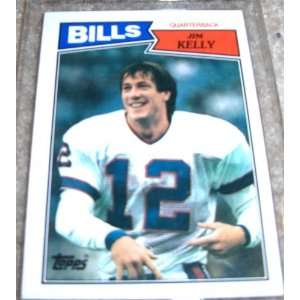 1987 Topps Jim Kelly #362 Football Trading Card in Protective Case 