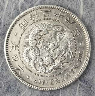 1903 Japan MEIJI Yr.36 One 1 Yen .900 Silver Coin XF  