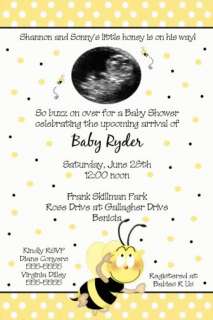 Buggy Carriage Stroller Baby Shower Invitations Unisex  