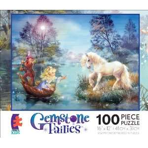 Gemstone Fairies Unicorn Lake 100 Piece Jigsaw Puzzle 
