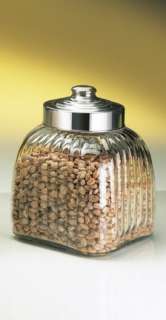   Metal Twist Lid Kitchen Canister Apothecary Dry Storage Jar  
