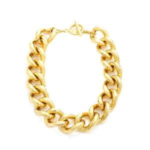  Ben Amun   Polished Gold Large Link Toggle Necklace 