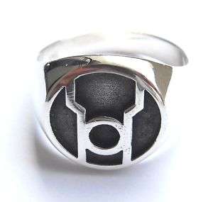 SOLID SILVER 925 Red Lantern Corps Green Lantern RING  
