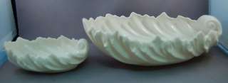 Vintage Lenox Porcelain Leaf Shaped Bowls Pair  
