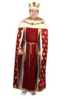    Deluxe Red Wine Kings Robe Adult Halloween Costume: Clothing