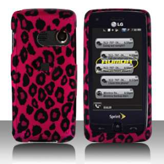 LG Rumor Touch LN510 510 Pink Leopard Hard Case Cover  