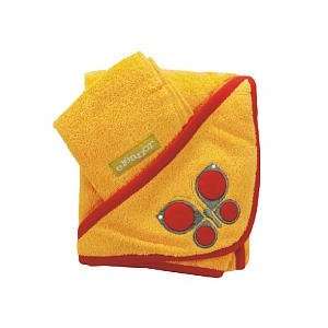  Kalencom Butterfly Hooded Towel and Washcloth Set Yellow 